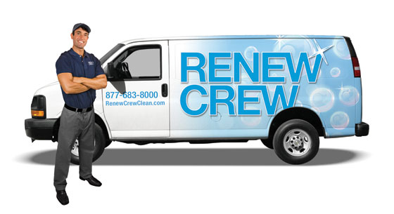 Renew Crew van and employee
